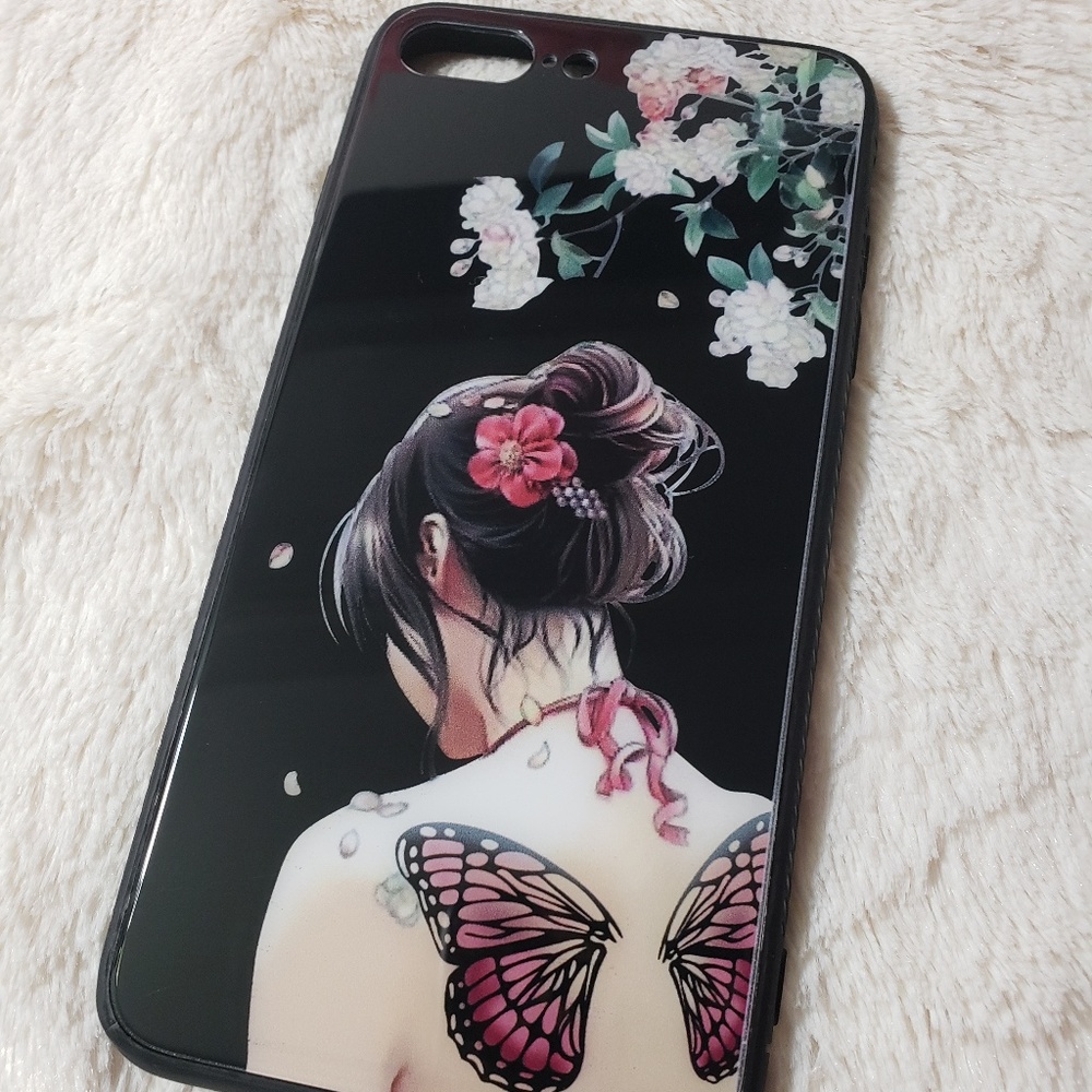 Butterfly Tattoo Girl iPhone 10 7/8 Plus Temp Case